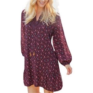 Matilda Jane Moments with You Local Luxuries plum tunic dress Size S